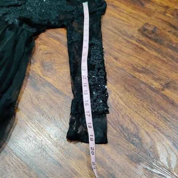 Bare.Z Black Whimsygoth Sheer Rocker Witchy Tulle Black Embelished Dress M, NWT - Picture 11 of 13